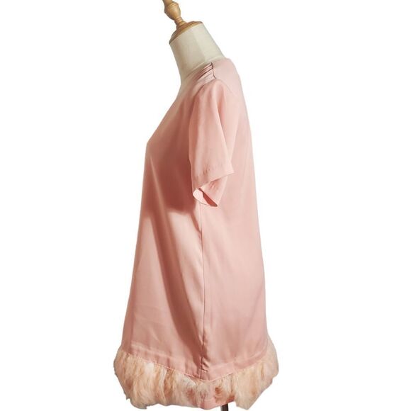 Lea & Viola Pink Dress with Feathers..Please Read - Picture 8 of 14
